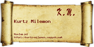 Kurtz Milemon névjegykártya